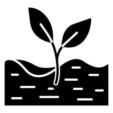 Bitki. Web simgesi basit illüstrasyon