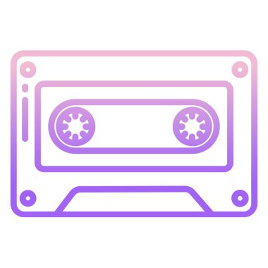 ses kaset simgesi, vektör illüstrasyonu