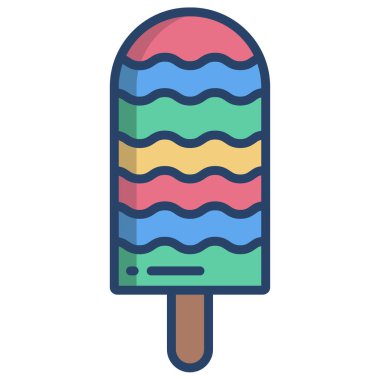 Dondurma. vektör illüstrasyonu