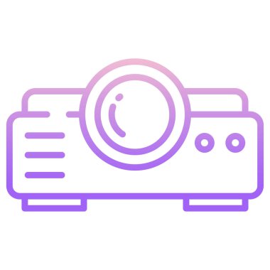 projektör web simgesi, vektör çizim 