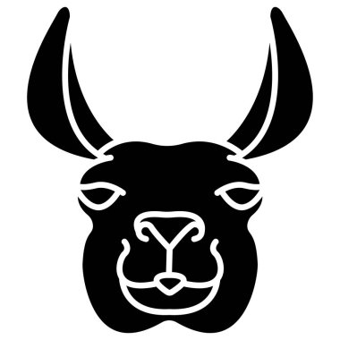 Lama simgesi beyaz arkaplanda izole edildi