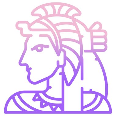 Kasklı bir kadının vektör çizimi