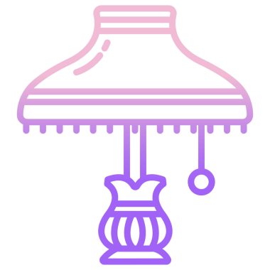 Masa lambası basit simgesi, vektör çizim