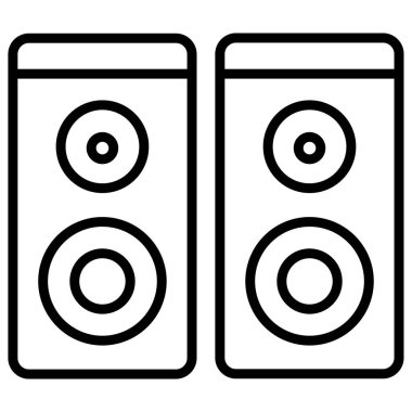 Hoparlör web simgesi, vektör illüstrasyonu 