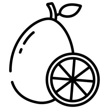 Kumquat, beyaz arka planda meyve. Düz vektör illüstrasyonu.