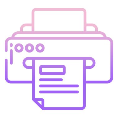 Yazıcı. Web simgesi basit illüstrasyon