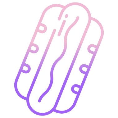 hot dog web simgesi, vektör illüstrasyonu 