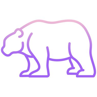 Ayı ağı simgesi basit illüstrasyon