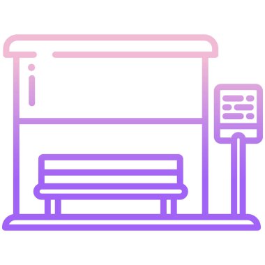 Yedek kulübesi Web simgesi vektör illüstrasyonu