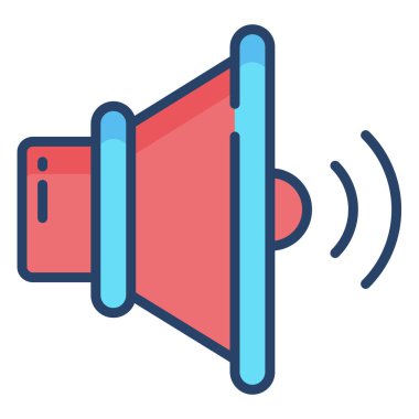 Hoparlör web simgesi, vektör illüstrasyonu 