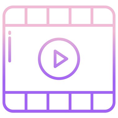 Basit vektör simgesi, film prodüksiyonunun çizimi