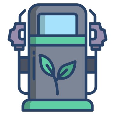 Yakıt Simgesi Vektörü. Basit düz sembol