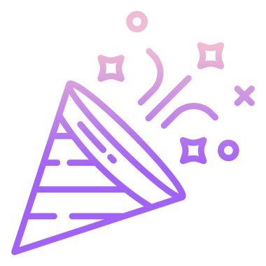 Konfeti vektör illüstrasyonu, simge ögesi arkaplanı