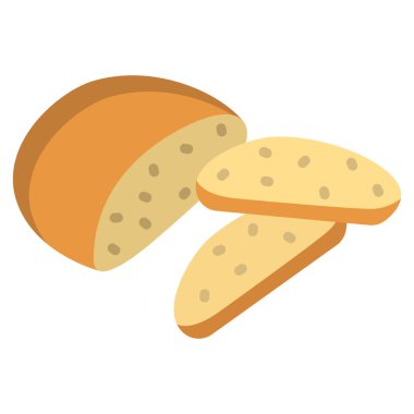 Ekmek. Web simgesi basit illüstrasyon