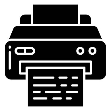 Yazıcı. Web simgesi basit illüstrasyon