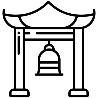 Çan simgesinin vektör illüstrasyonu