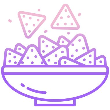 Nachos. Web simgesi basit illüstrasyon