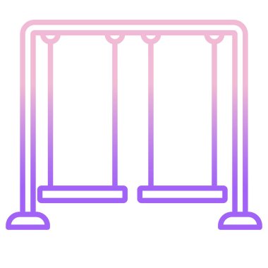 Beyaz arkaplanda basit vektör simgesi sallar