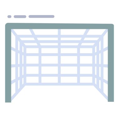 Beyaz arkaplanda basit vektör futbol hedef simgesi