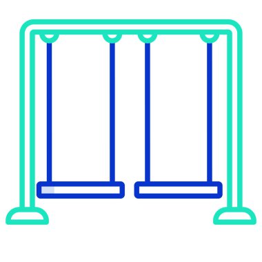 Beyaz arkaplanda basit vektör simgesi sallar