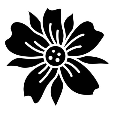 Çiçek ikonu. Web için çiçek vektör simgelerinin basit çizimi