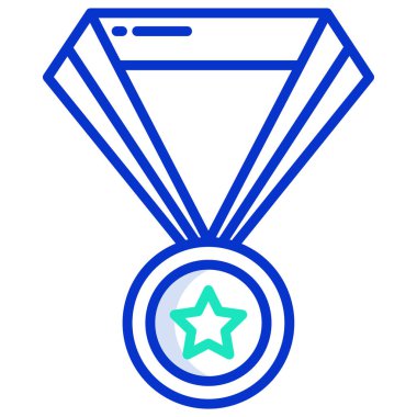 Basit vektör simgesi, madalya illüstrasyonu