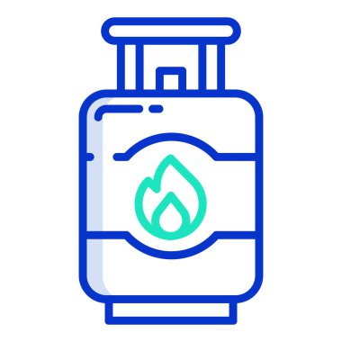 Gaz şişesinin basit vektör simgesi