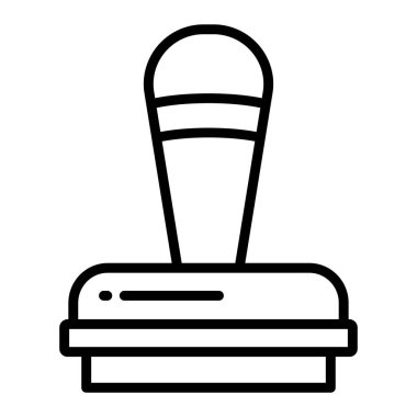 Elektrik süpürgesi ikonu. Ana hatlı spor araba vektör resimleme çizelgesi. Beyaz arka planda izole edilmiş. temizlik ekipmanı.