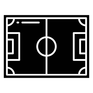 Beyaz arkaplanda basit bir futbol alanı simgesi