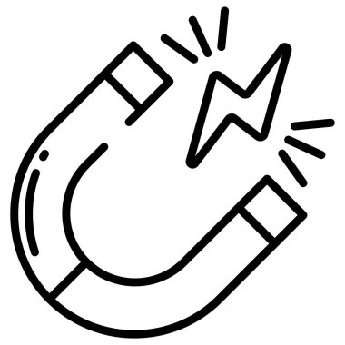 Mıknatıs ve manyetizmanın basit vektör simgesi