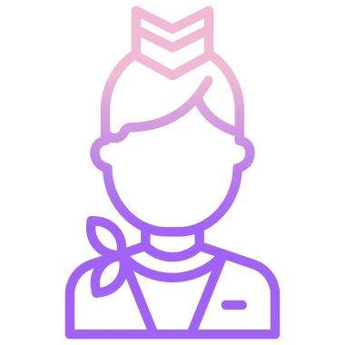 Basit vektör simgesi, Hava Hosteslerinin çizimi