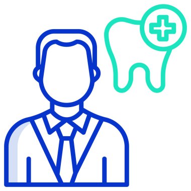 Doktor. Web simgesi basit illüstrasyon 