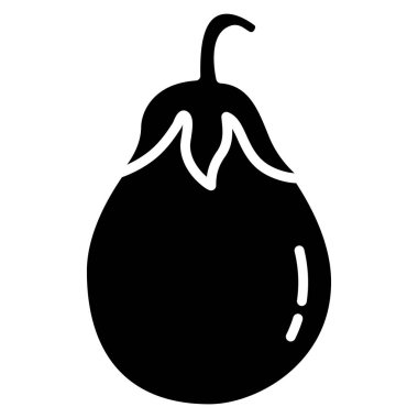 Patlıcan. Web simgesi basit illüstrasyon