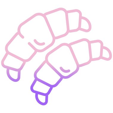 Basit vektör simgesi, kruvasanların çizimi