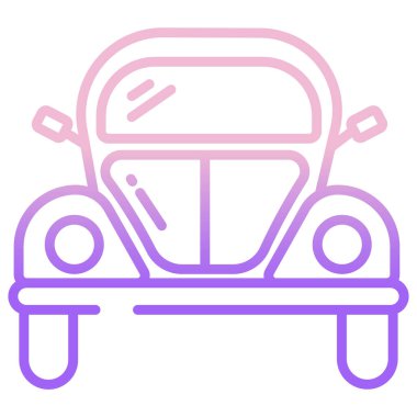 Böcek basit simgesi, vektör illüstrasyonu