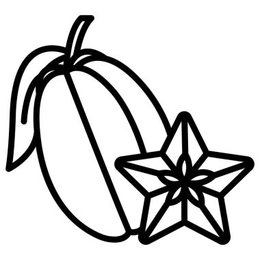 meyve ikonu vektör illüstrasyonu 