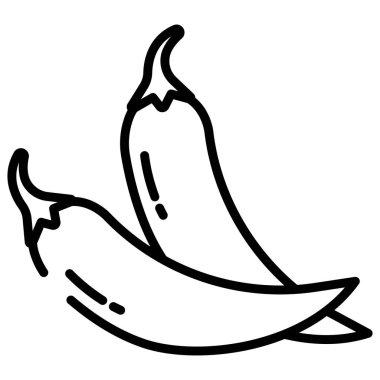 Chili Pepper. Basit illüstrasyon