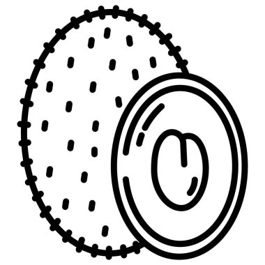 Lychee meyvesi. Vektör simgesi