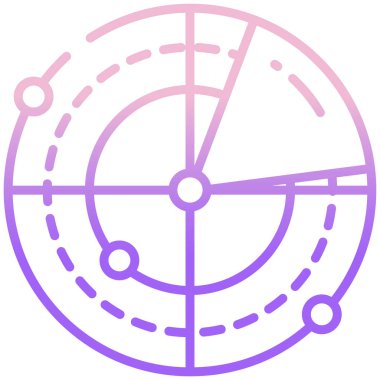 Radar. Web simgesi basit illüstrasyon 