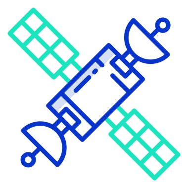 uydu vektör renk simgesi