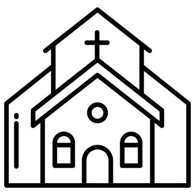 Kiliseye. Web simgesi basit tasarım