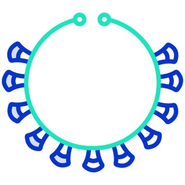 Bir virüs simgesinin vektör illüstrasyonu