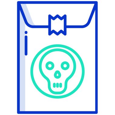 Bir kafatası simgesinin vektör çizimi