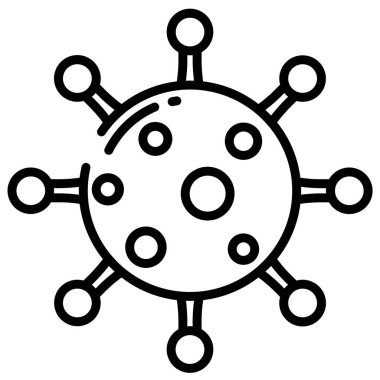 virüs basit simgesi, vektör çizim