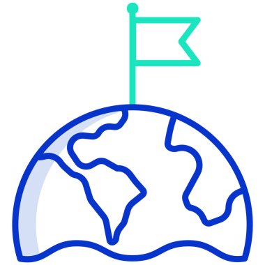 Basit vektör simgesi, uzay temalı resimleme