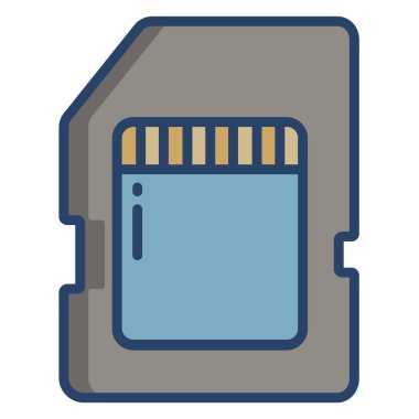 SD kartı. Basit illüstrasyon