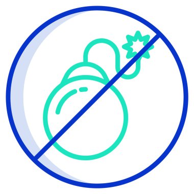 Basit vektör simgesi, Yasak Bombası illüstrasyonu