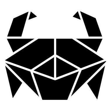 Yengeç simgesi vektör illüstrasyonu 