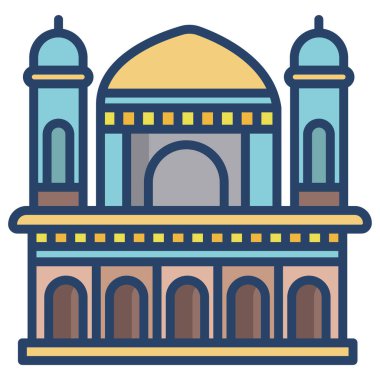 Cami. Web simgesi basit illüstrasyon