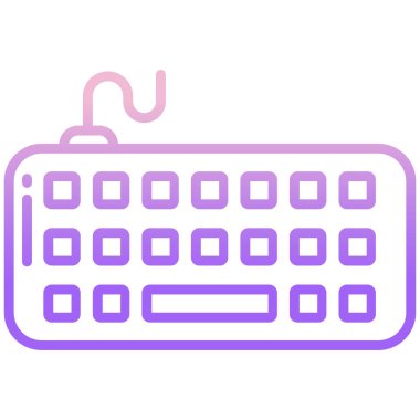 Klavye web simgesi, vektör çizim